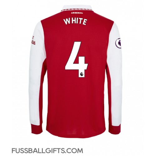 Arsenal Benjamin White #4 Fußballbekleidung Heimtrikot 2022-23 Langarm
